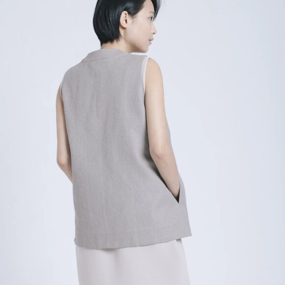KAAREM Women's Sleeveless Dan Jacket Vest Gray Size Small - Picture 2 of 6